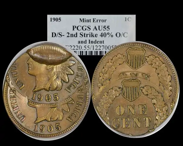 1905-Indian-Head-Cent-Double-Struck-With-Indent