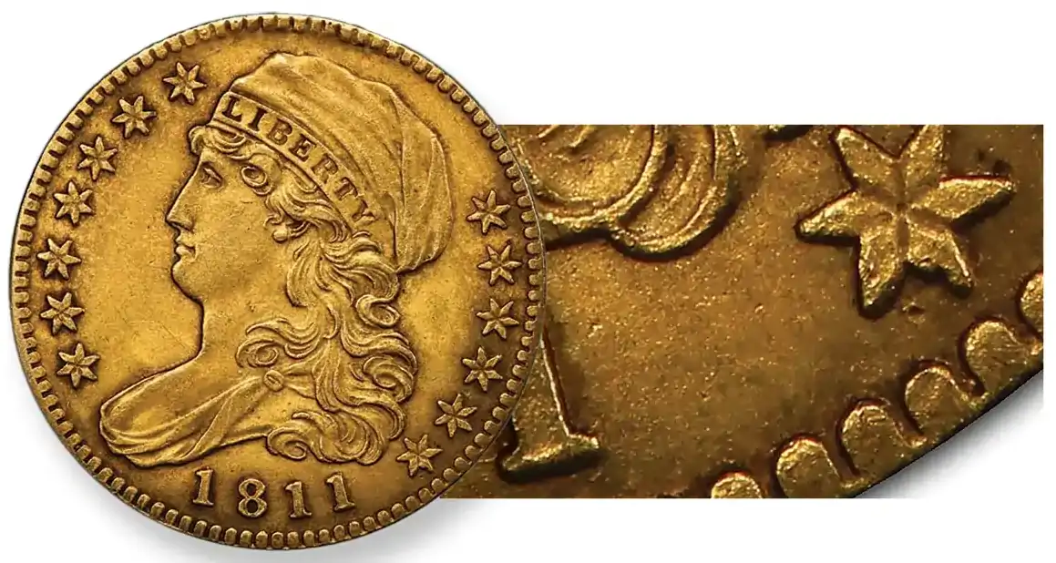 Counterfeit-Detection:-1811-Gold-Capped-Bust-Half-Eagle