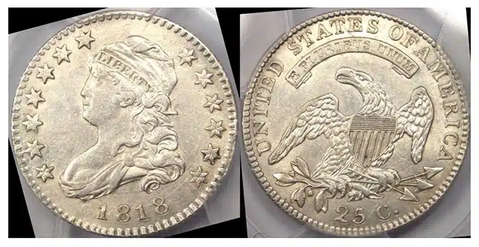 Counterfeit-Detection:-1818-Capped-Bust-Quarter-Counterfeits-In-TPG-Holders