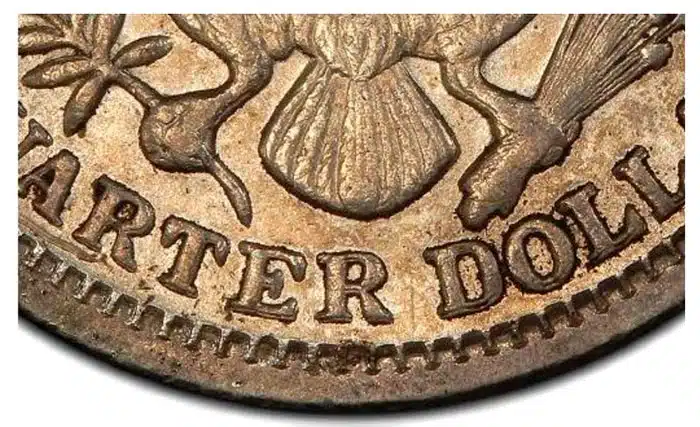 Counterfeit-Detection:-1899-Barber-Quarter-Doubled-Die-Reverse-/-DDR