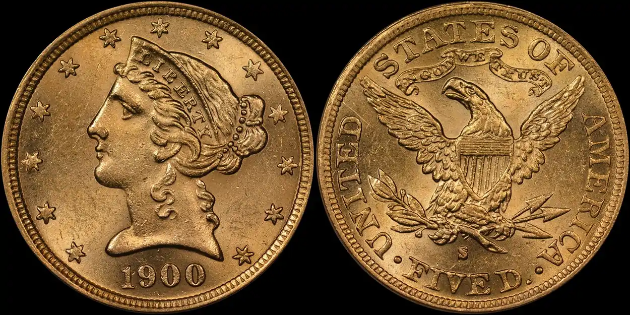 Counterfeit-Detection:-1900-S-Half-Eagle-$5-Gold