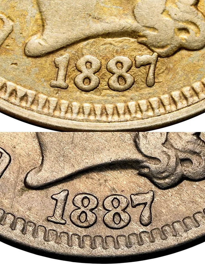Counterfeit-Detection:-1887-3-Cent-Nickel