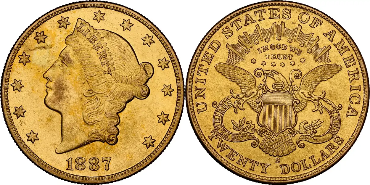 Counterfeit-Detection:-1887-S-Liberty-Head-Double-Eagle-Gold