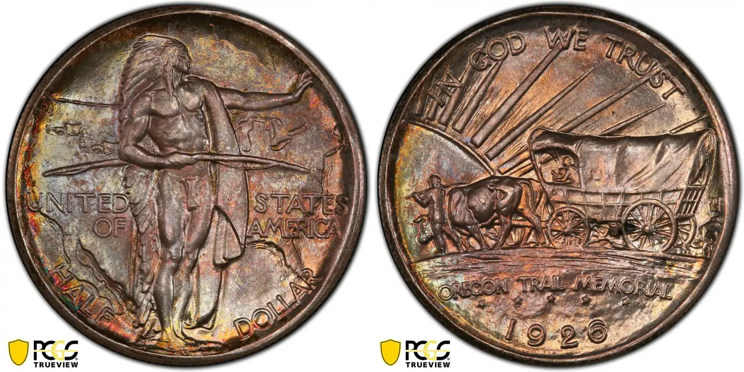 Eye-Candy:-1926-Oregon-Half-Dollar-Graded-PCGS-MS-67+