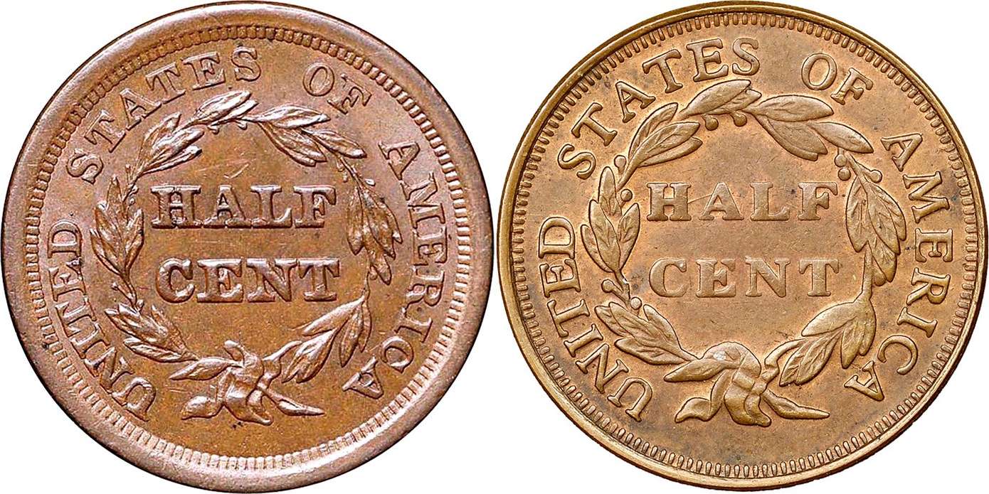 Counterfeit-Detection:-1857-Braided-Hair-Half-Cent
