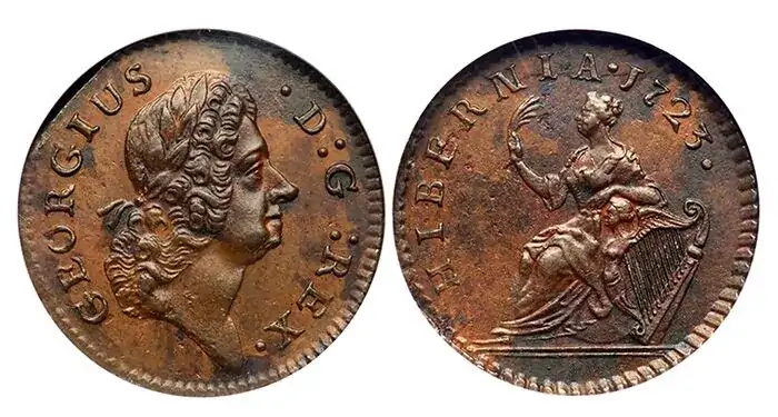 Counterfeit-Detection:-1723-Silver-D:g-Rex-Hibernia-Struck-Counterfeit