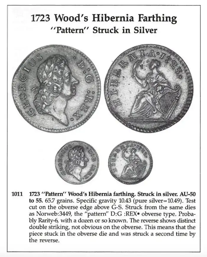 Counterfeit-Detection:-1723-Silver-D:g-Rex-Hibernia-Struck-Counterfeit