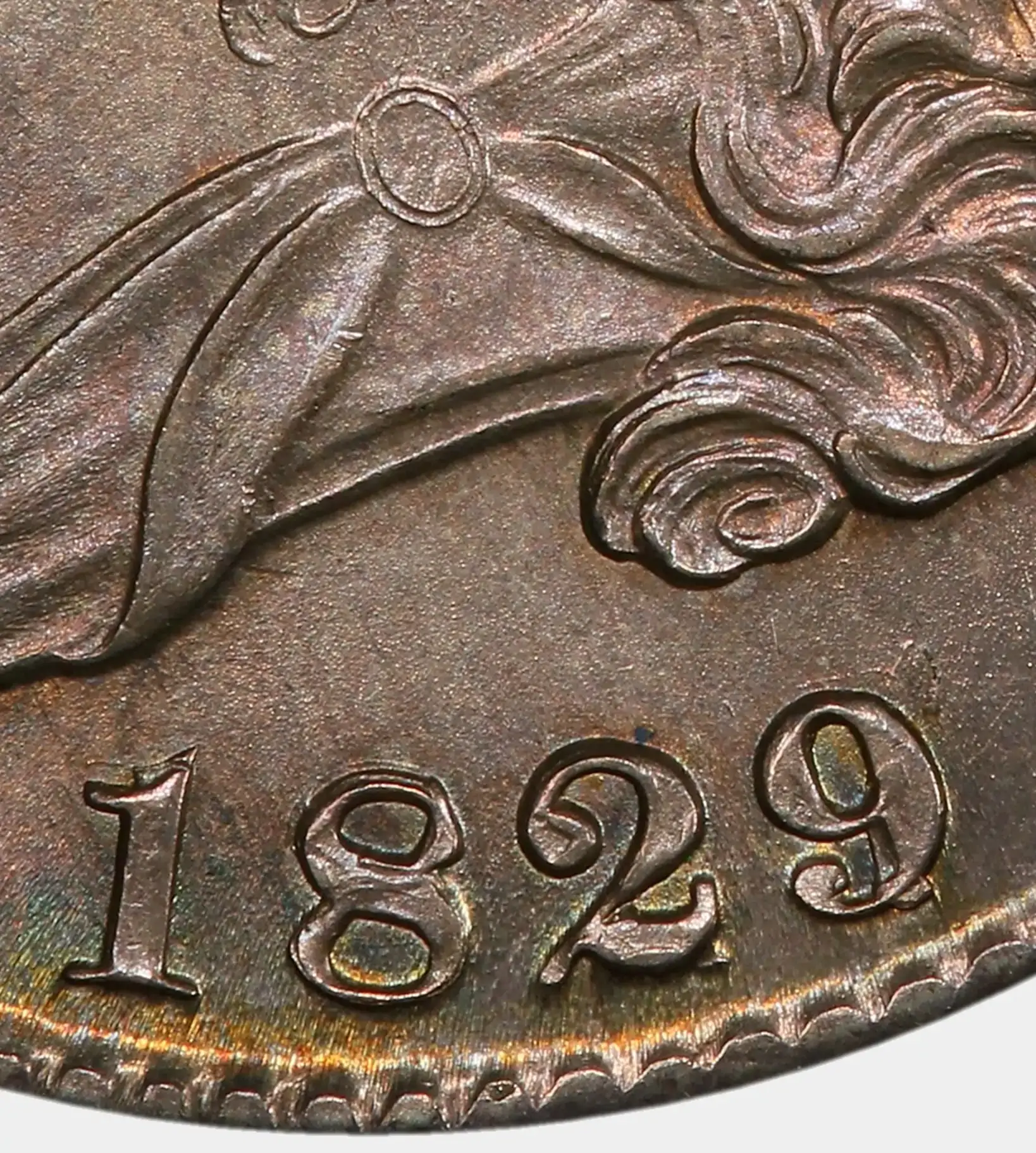 1829-Over-7-Capped-Bust-Half-Dollar-PCGS-MS-64+