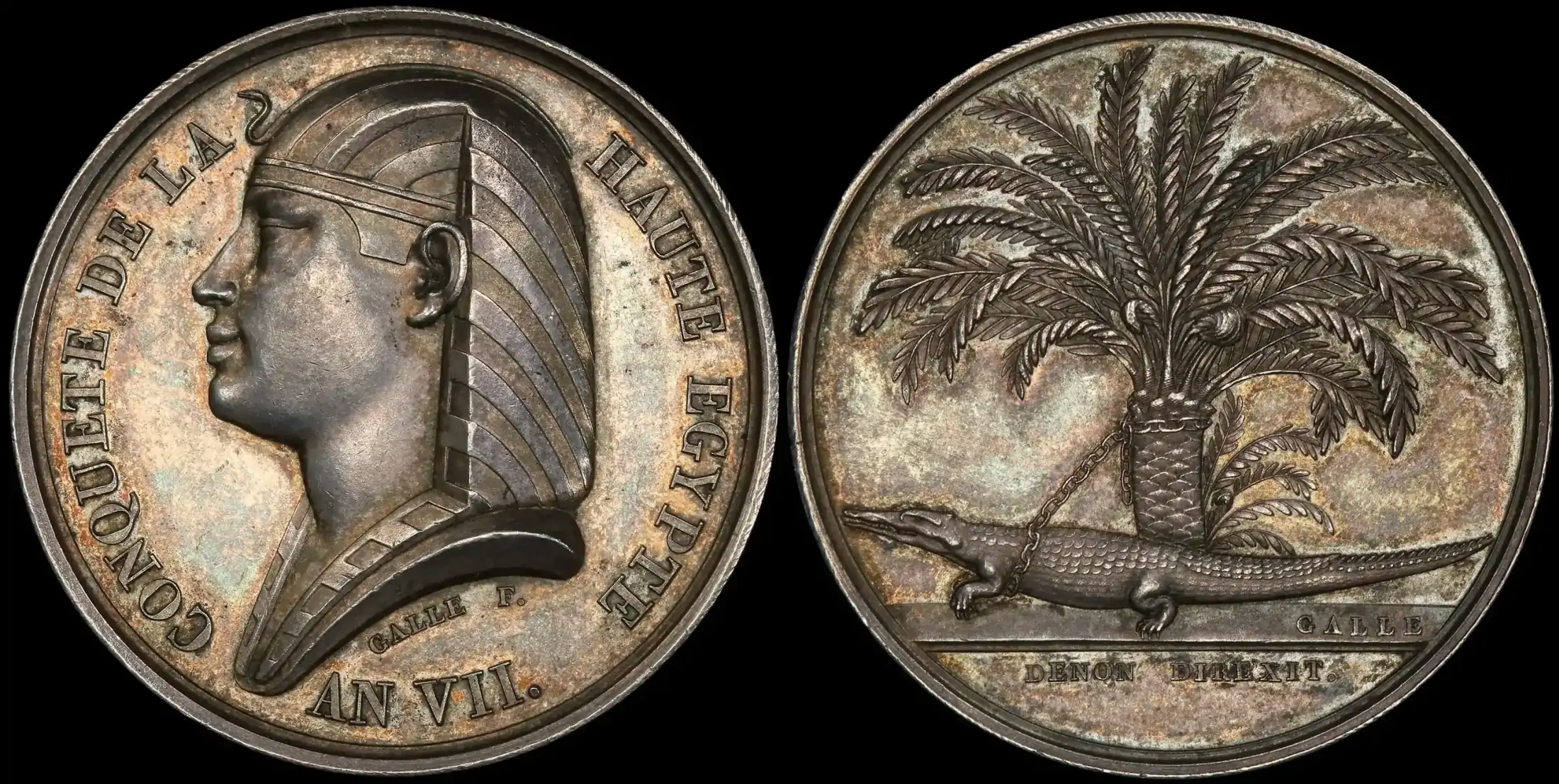 French-Conquest-Of-Upper-Egypt-Silver-Medal-L'an-VII-1799-MS-63-PCGS
