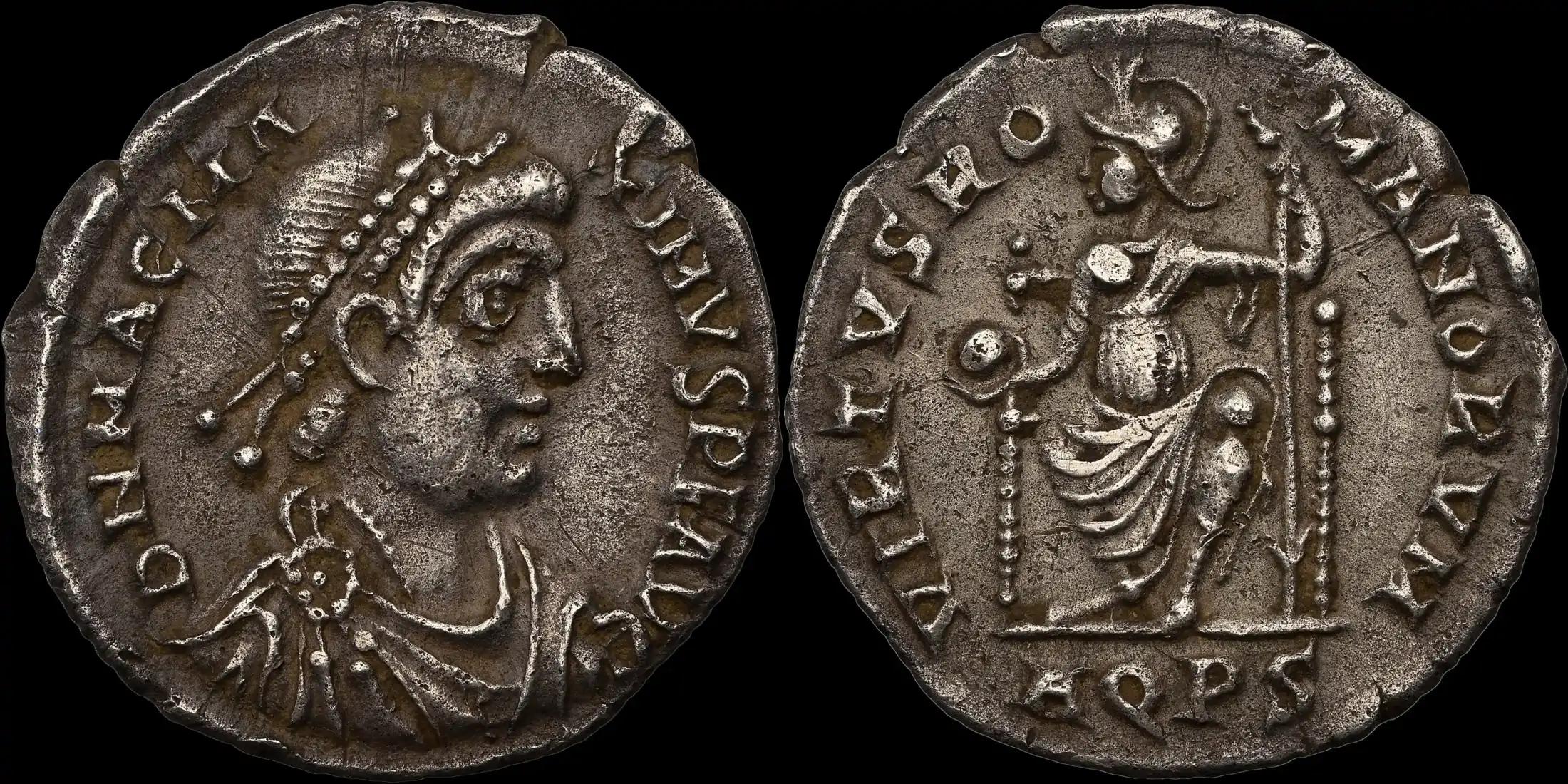 Silver-Siliqua-Western-Roman-Emperor-Magnus-Maximus