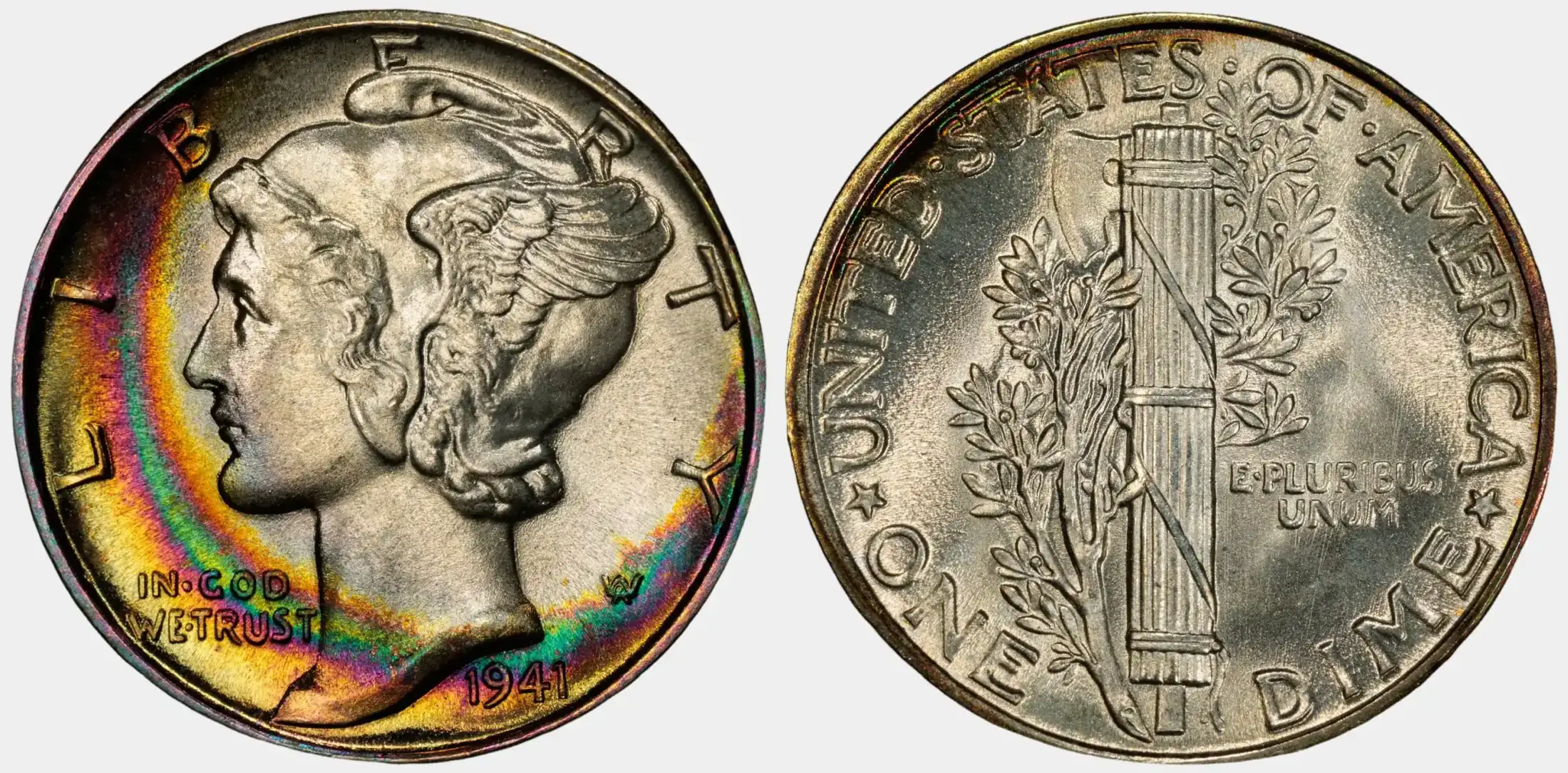 Toner-Tuesday:-1941-Mercury-Dime-PCGS-MS-68+-FB