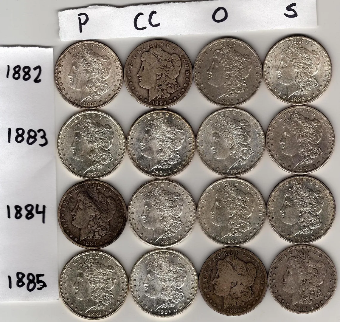Completed-Morgan-Dollar-Set-By-Date-And-Mintmark!-*-Pics-*