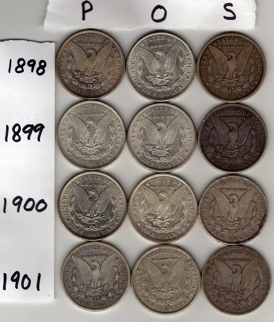 Completed-Morgan-Dollar-Set-By-Date-And-Mintmark!-*-Pics-*