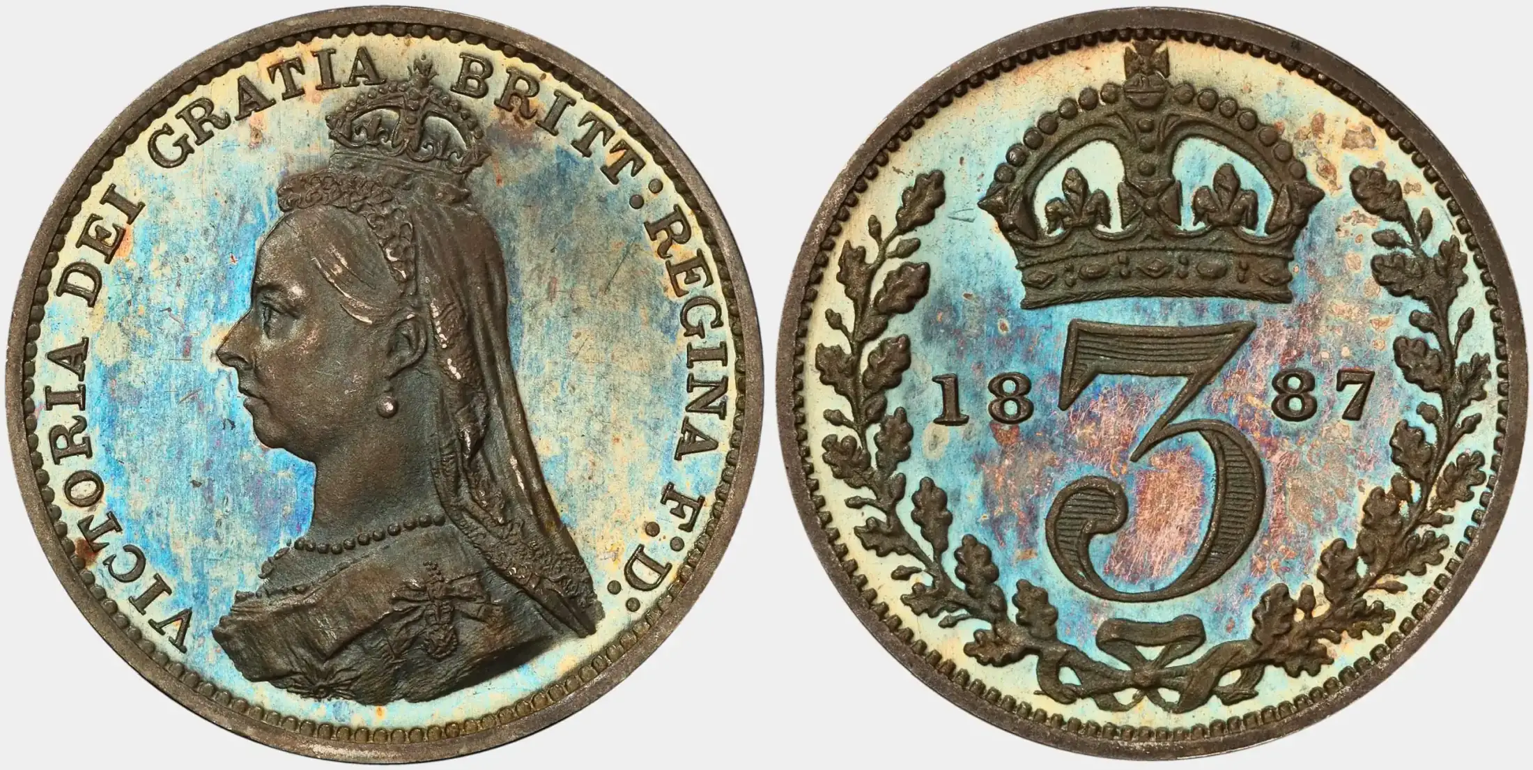 Toner-Tuesday:-1887-Great-Britain-3-Pence-S-3931-Jubilee-Head-PCGS-PR-66-DCAM