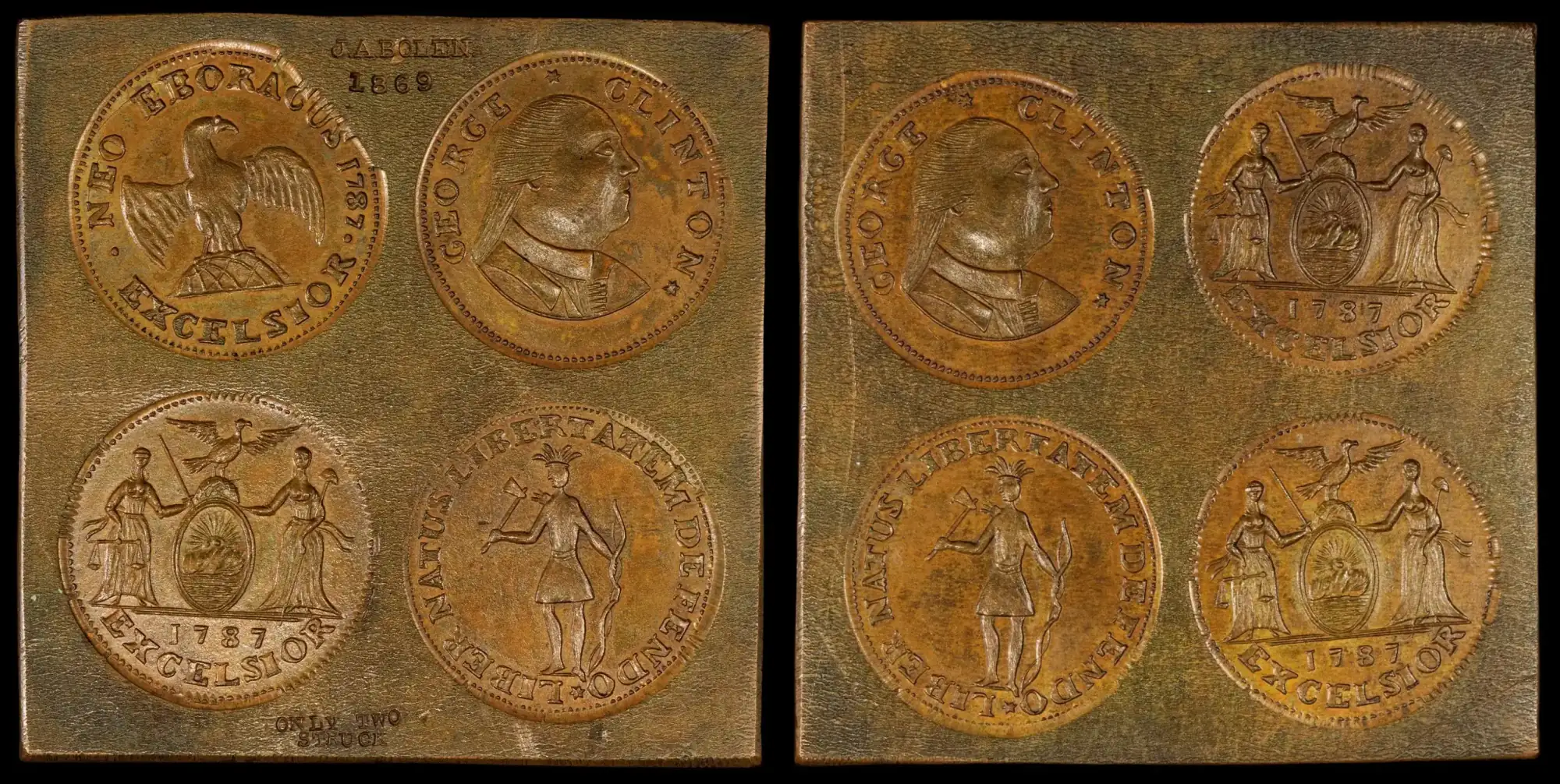 1869-Medal-Jab-37A-The-Copper-Plate-PCGS-MS-64BN---Bolen's-Reference-Collection