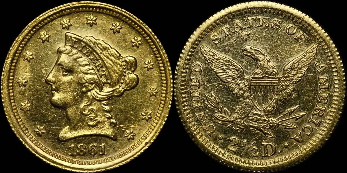 Counterfeit-Detection:-1861-Type-2-Gold-Liberty-Head-Quarter-Eagle