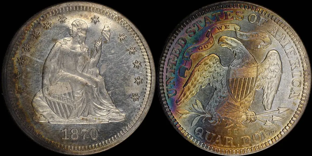 Counterfeit-Detection:-1870-CC-Seated-Liberty-Quarter