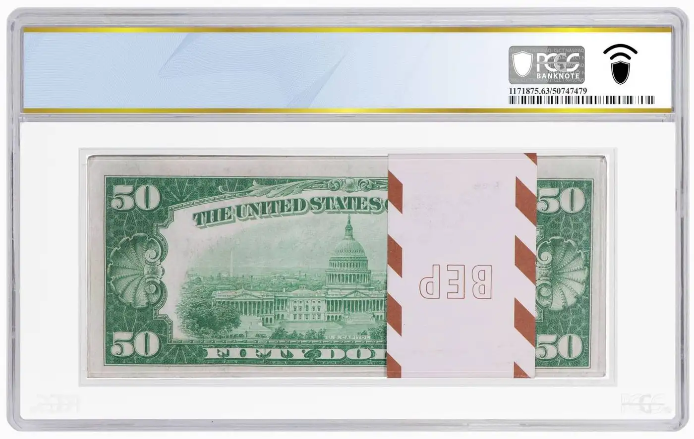 1928A-Pack-Of-$50-Federal-Reserve-Notes,-New-York-PCGS-63PPQ
