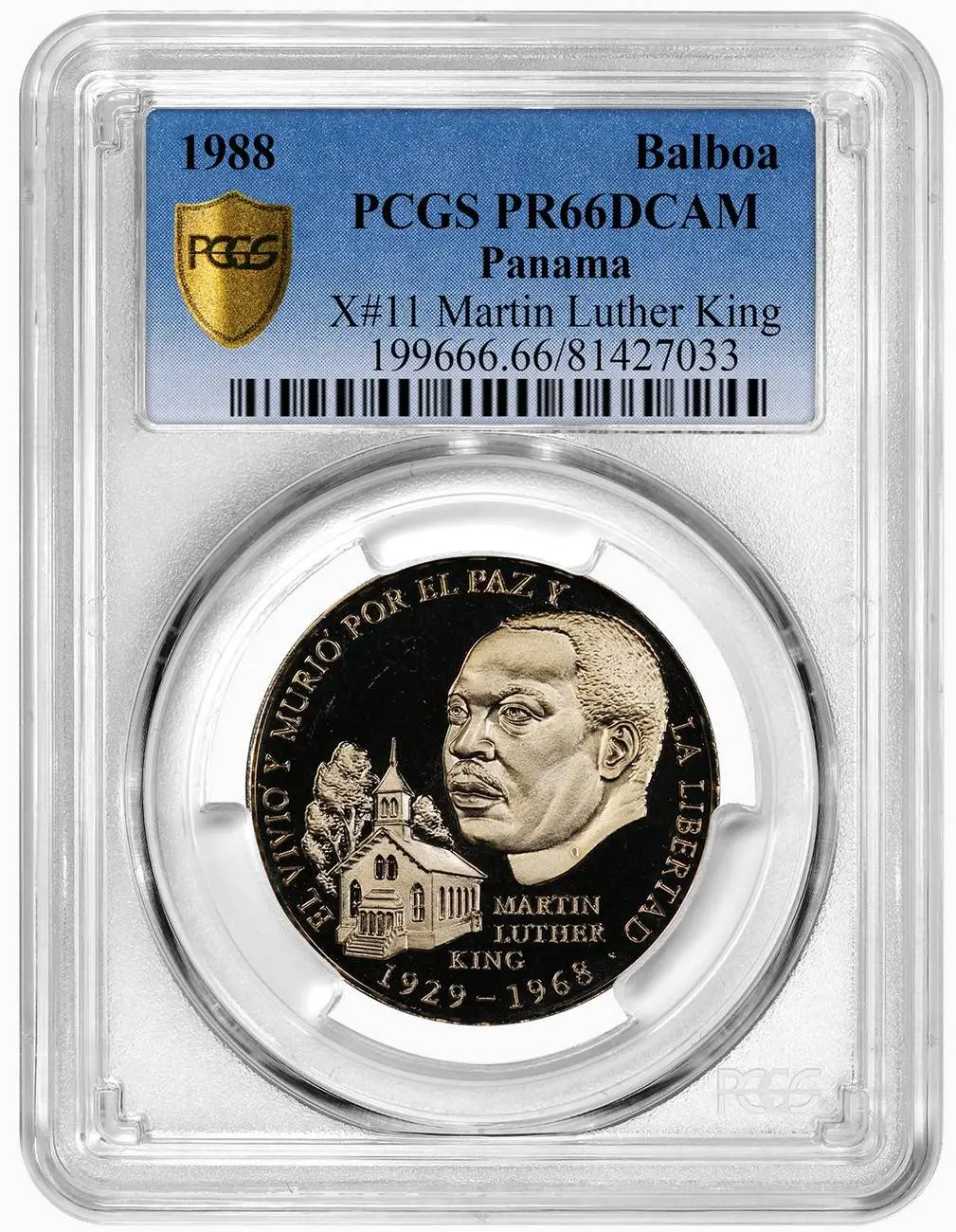 1988-Panama-Balboa-Dr.-Martin-Luther-King-Jr-PCGS-PR-66-DCAM