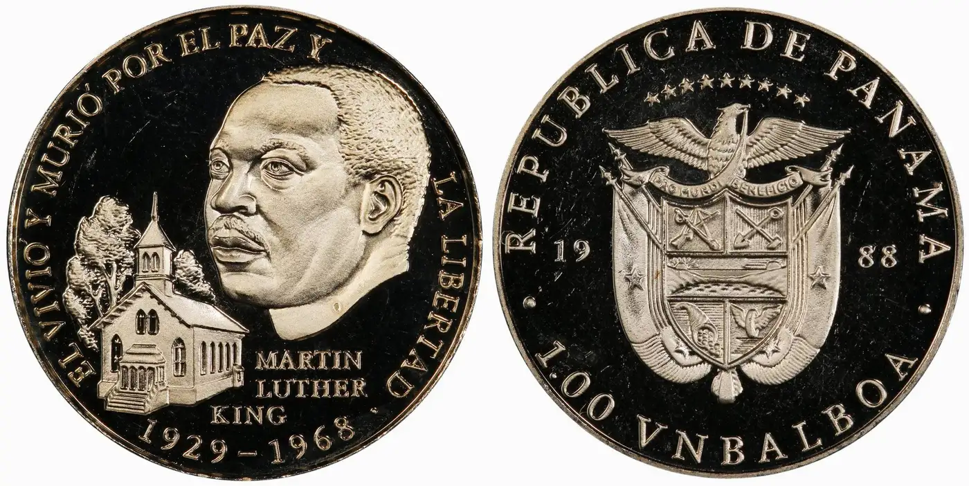 1988-Panama-Balboa-Dr.-Martin-Luther-King-Jr-PCGS-PR-66-DCAM