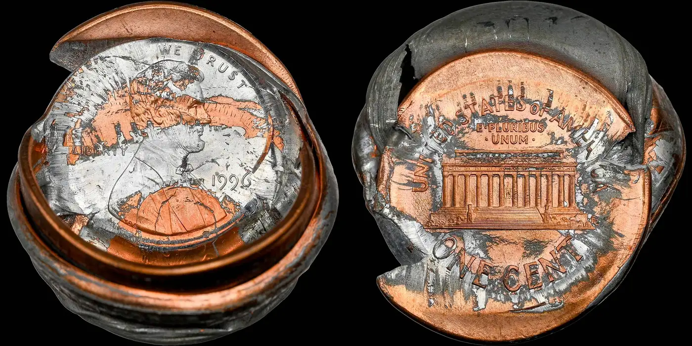 1996-Lincoln-Memorial-Cent-3-Planchet-Bonded-Trio-NGC-MS-66-Red
