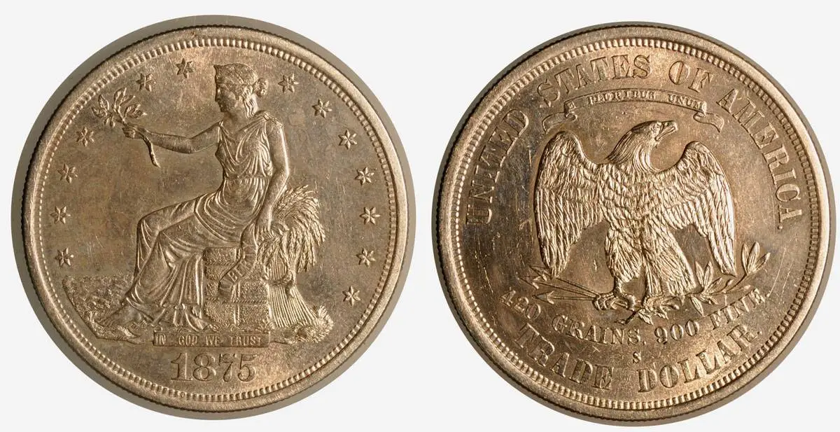 Counterfeit-Detection:-1875-S-Trade-Dollar