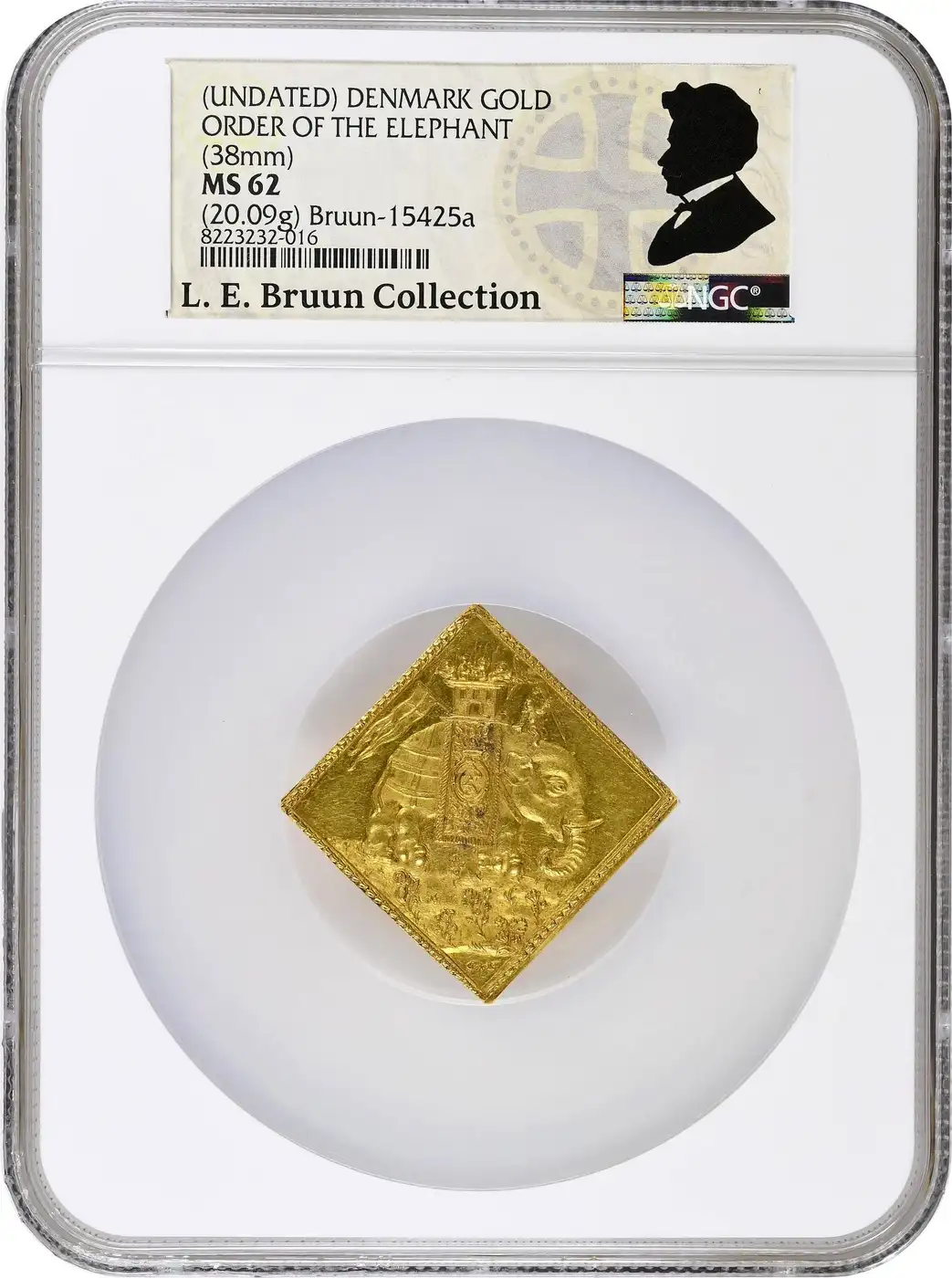 17th-Century-Denmark-Order-Of-The-Elephant-Gold-Medal,-L.-E.-Bruun-Collection
