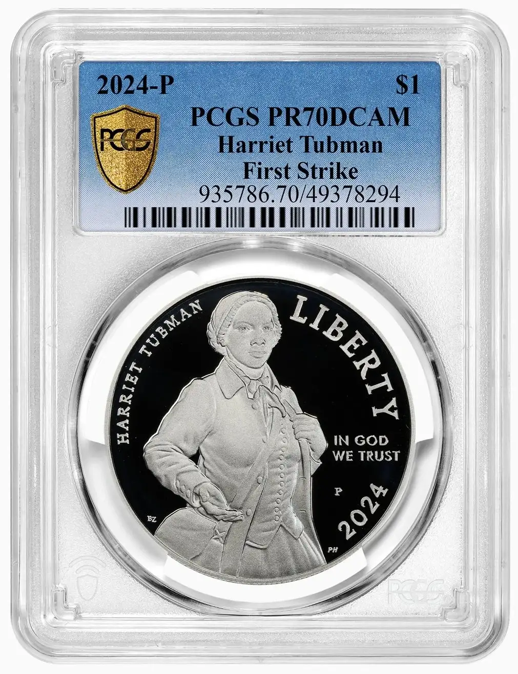 2024-P-Proof-Harriet-Tubman-$1-Commemorative-First-Strike-PR-70-DCAM