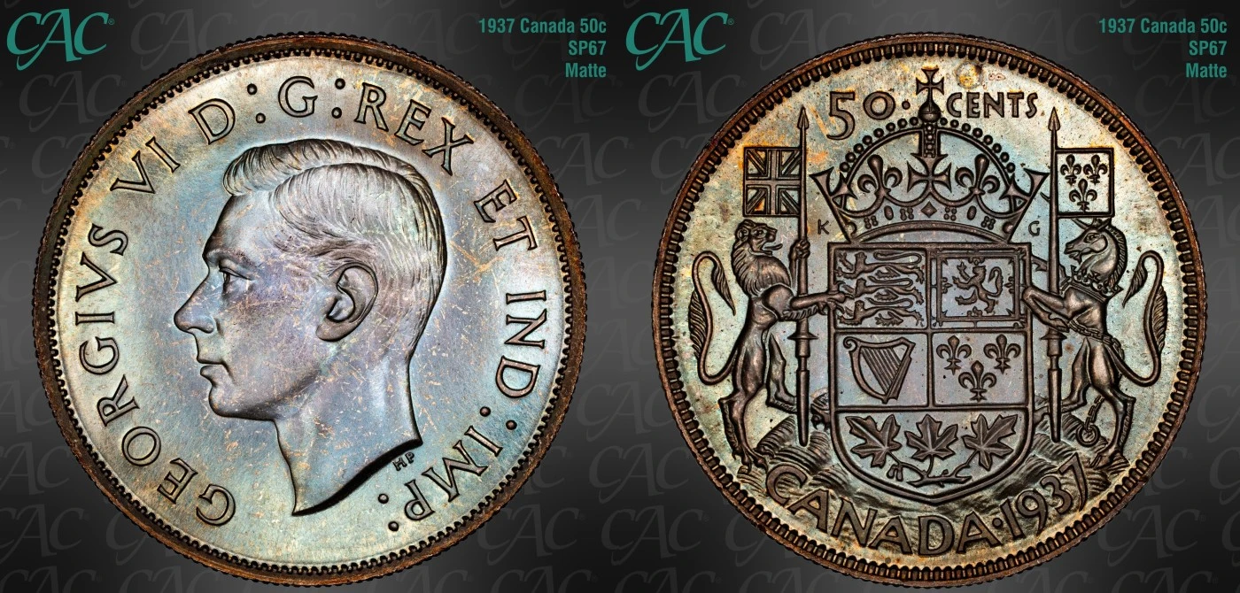 1937-Canada-Half-Dollar-CAC-SP-67-Matte-Finish