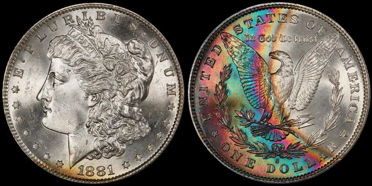 1881-S-Morgan-Dollar-Rainbow-Toned-PCGS-MS-65+
