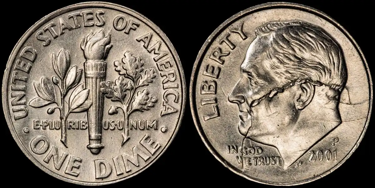 2001-P-Roosevelt-Dime-Shattered-Die-Obverse-PCGS-MS-62