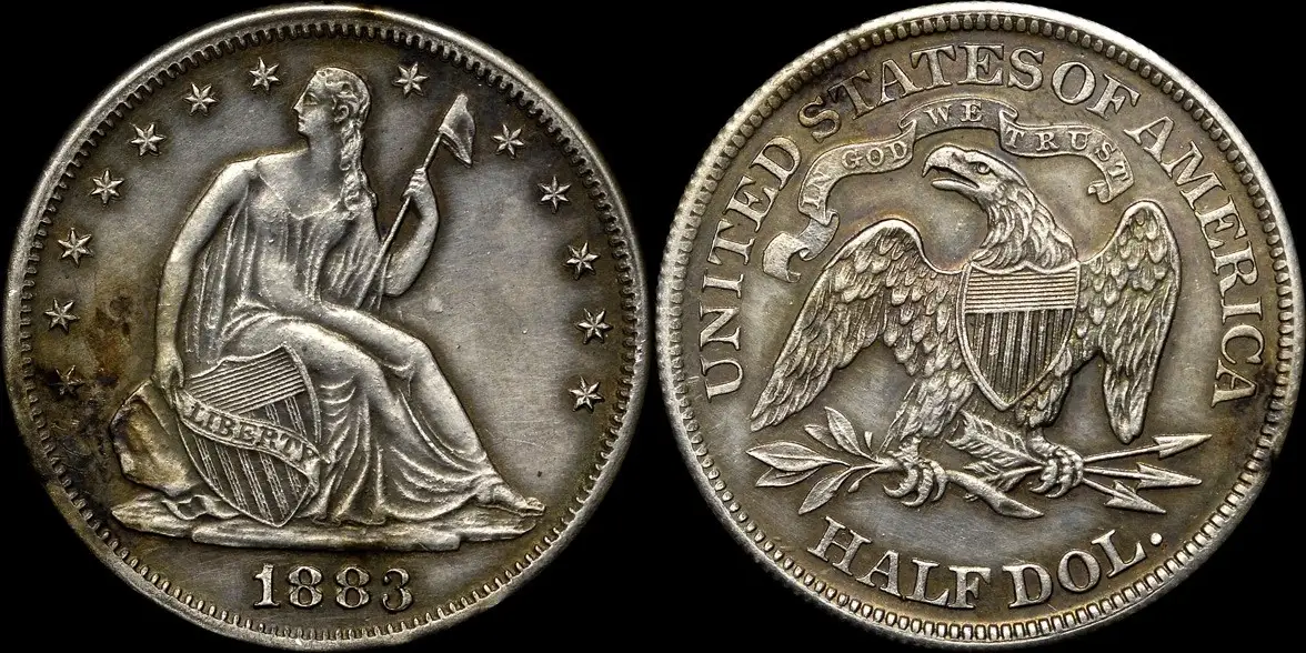 Counterfeit-Detection:-1883-Seated-Liberty-Half-Dollar