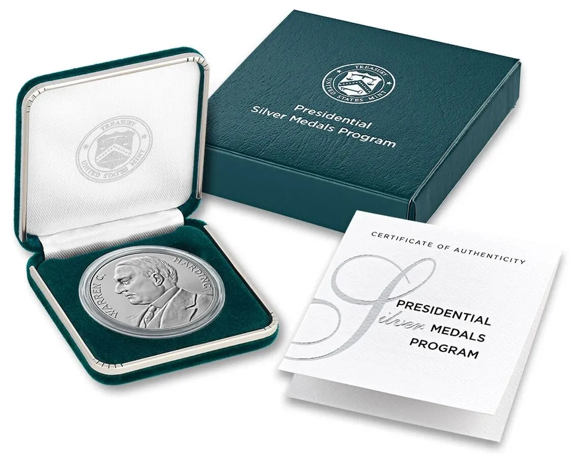 Warren-G.-Harding-Presidential-Silver-Medal-Available-On-May-13