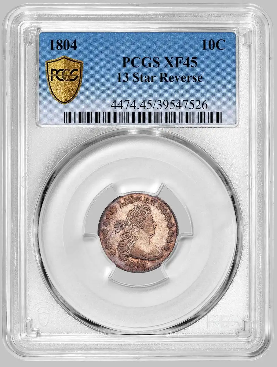 1804-Draped-Bust-Dime-13-Star-Reverse,-PCGS-XF45
