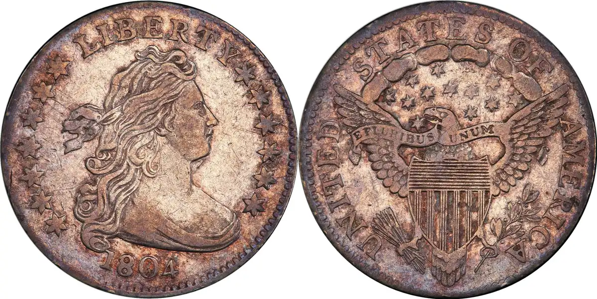 1804-Draped-Bust-Dime-13-Star-Reverse,-PCGS-XF45