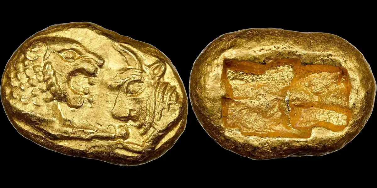 561-546-BC-Lydia-Gold-Third-Stater-Struck-Under-King-Croesus,-NGC-Gem-Ms,-5/5