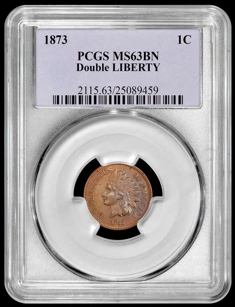 1873-Indian-Head-Cent-Doubled-Liberty-Obverse,-PCGS-MS-63BN