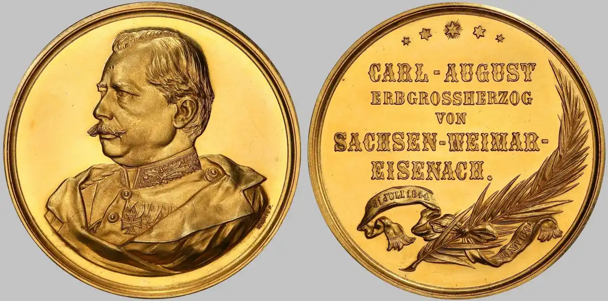 1894-Death-Of-Carl-August-Gold-Medal,-PCGS-SP-63