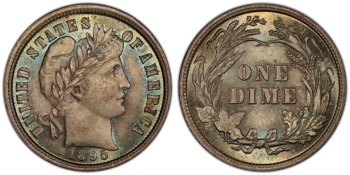 1895-Barber-Dime,-PCGS-MS-67+,-Cac,-DL-Hansen-Collection