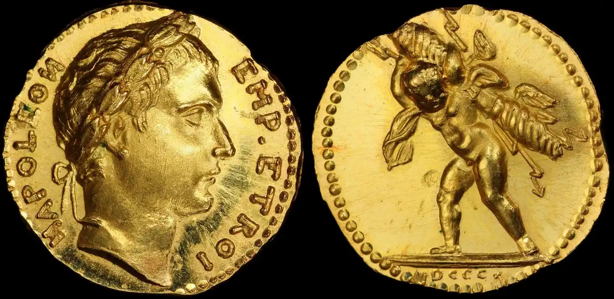 1810-French-Gold-Medal-Commemorates-Marie-Louise-&-Napoleon-Bonaparte's-Marriage,-PCGS-SP-65