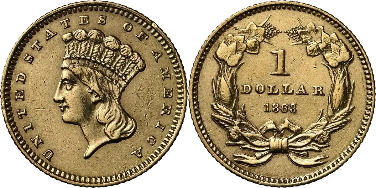 Counterfeit-Detection:-1863-Gold-Dollar-Altered-Date
