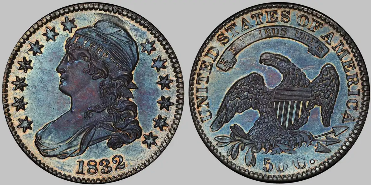 1832-Capped-Bust-Half-Dollar-Proof,-PCGS-PR-65,-Pittman-Collection