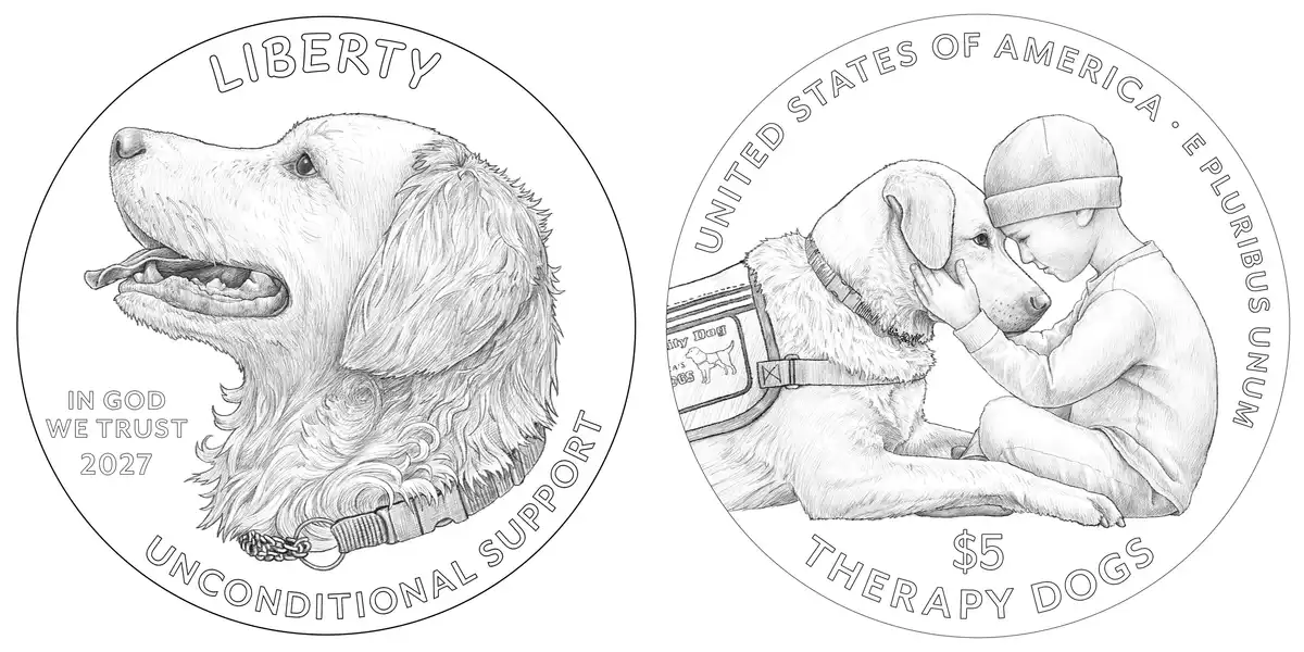 US-Mint-Unveils-Designs-For-The-2027-Working-Dogs-Commemorative-Coin-Program