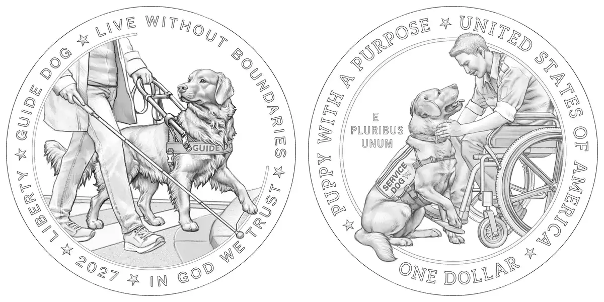 US-Mint-Unveils-Designs-For-The-2027-Working-Dogs-Commemorative-Coin-Program