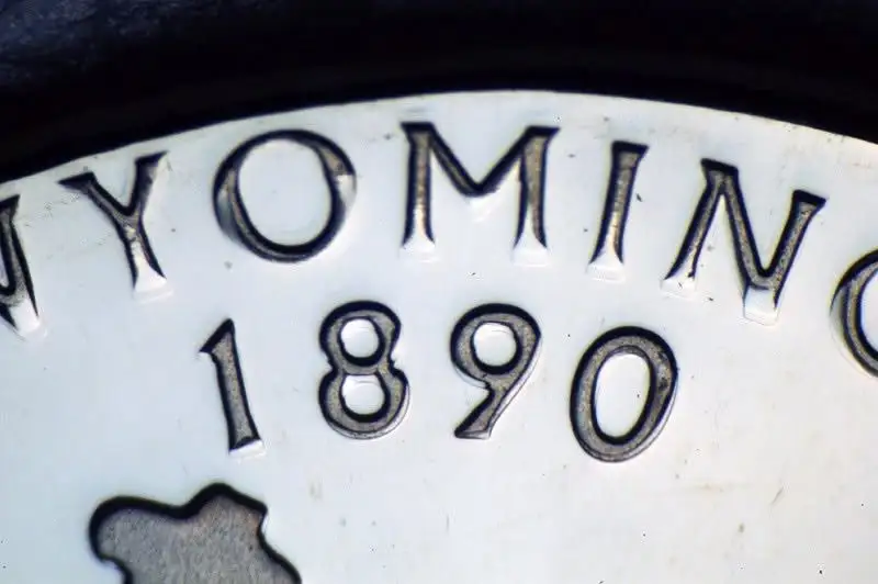 1999-Wyoming-Proof-State-Quarter-Double-Struck-Partial-Tilted-Collar-From-US-Proof-Set