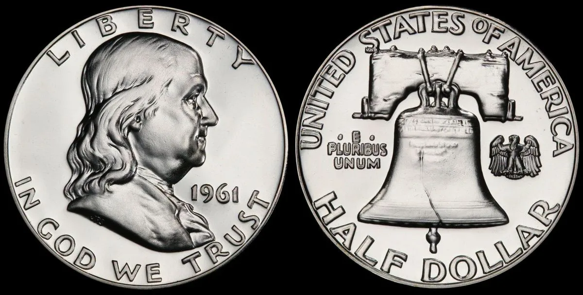 1961-Franklin-Half-Dollar-Proof-Doubled-Die-Reverse,-PCGS-PR-68
