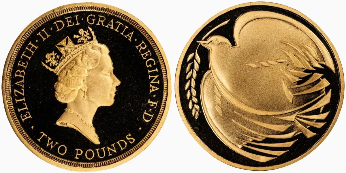 1995-Great-Britain-2-Pound-Gold,-End-Of-WW2-S-K5,-PCGS-PR-69-DCAM