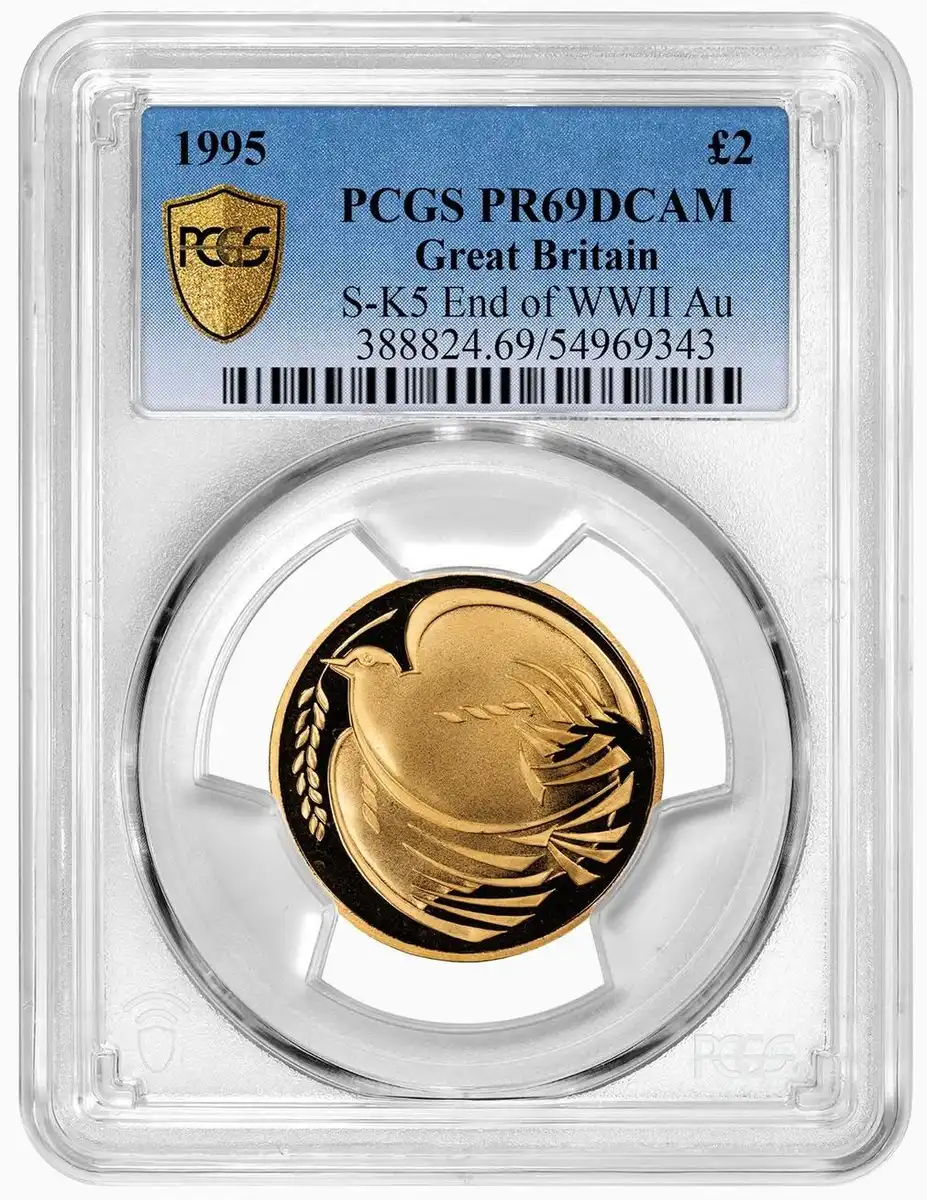 1995-Great-Britain-2-Pound-Gold,-End-Of-WW2-S-K5,-PCGS-PR-69-DCAM