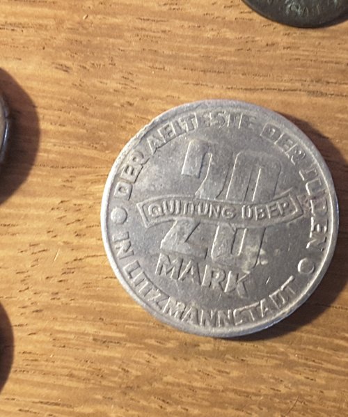 1943-Lodz-Getto,-20-Mark-Coin