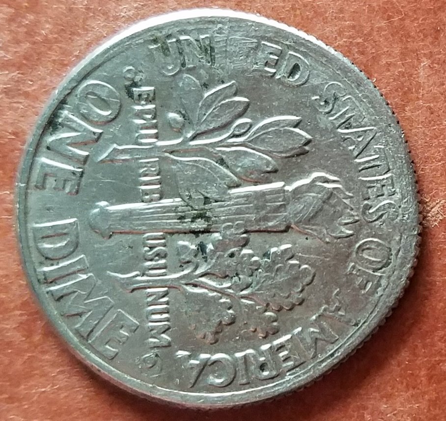 1981-D-Roosevelt-Dime-With-1972-D-Punch-On-Head